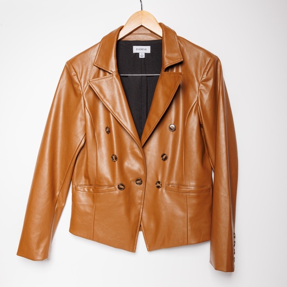 Evereve Jackets & Coats Evereve Vegan Leather Jacket Out Of Stock